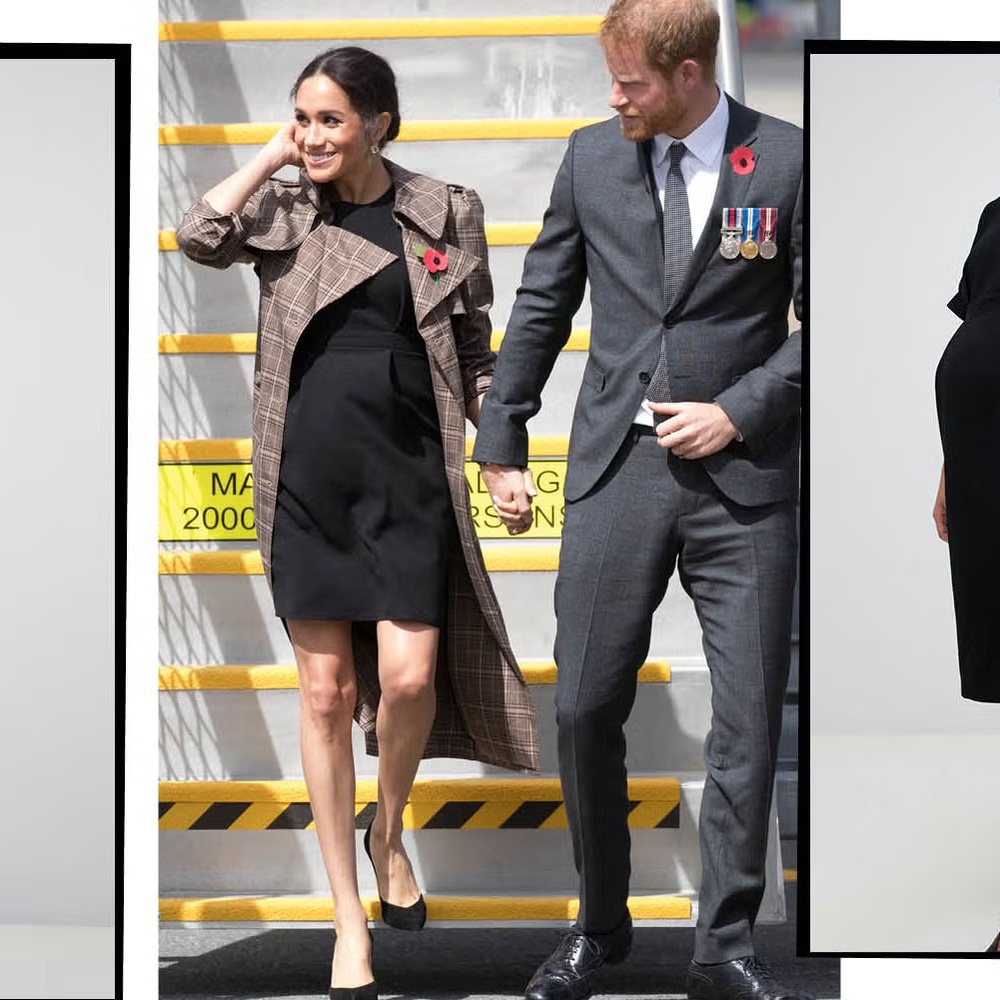 ASOS Black Wiggle Midi Dress ASO Meghan Markle